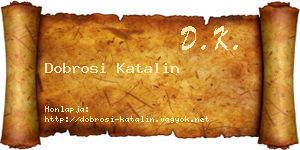 Dobrosi Katalin névjegykártya