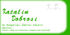 katalin dobrosi business card